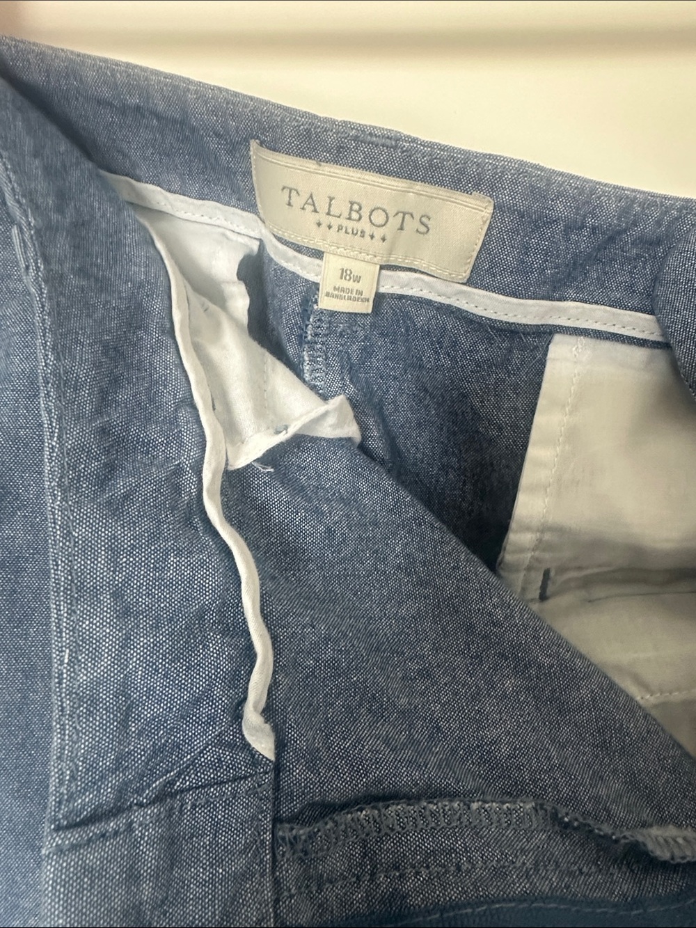 Talbots Plus Light Chambray Blue Jeans